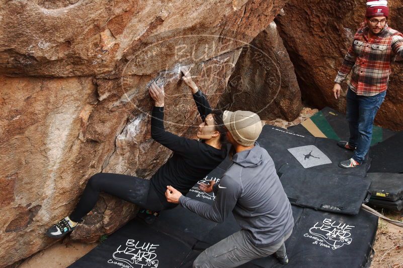 Bouldering in Hueco Tanks on 11/24/2018 with Blue Lizard Climbing and Yoga

Filename: SRM_20181124_1055170.jpg
Aperture: f/5.0
Shutter Speed: 1/250
Body: Canon EOS-1D Mark II
Lens: Canon EF 16-35mm f/2.8 L