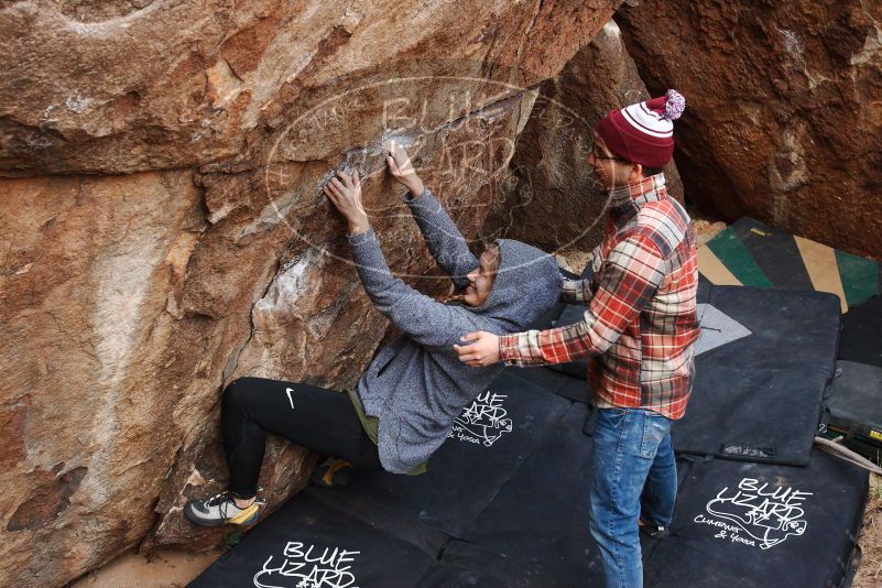 Bouldering in Hueco Tanks on 11/24/2018 with Blue Lizard Climbing and Yoga

Filename: SRM_20181124_1056390.jpg
Aperture: f/5.0
Shutter Speed: 1/250
Body: Canon EOS-1D Mark II
Lens: Canon EF 16-35mm f/2.8 L