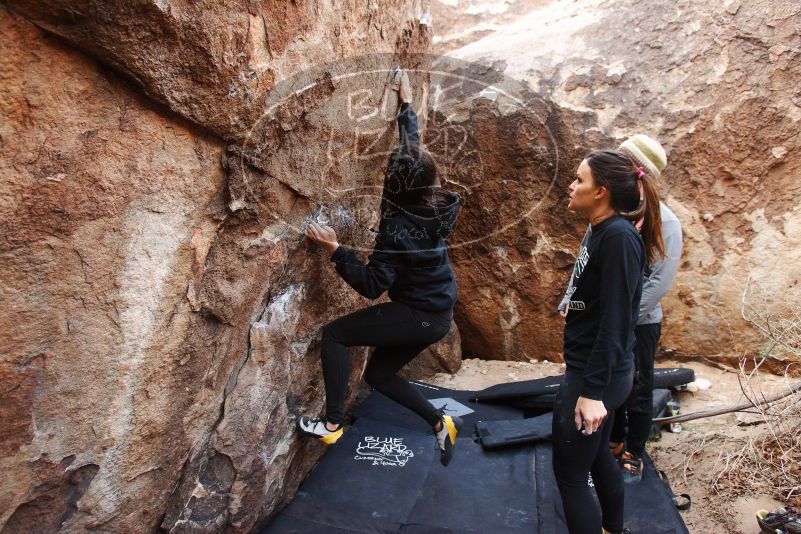 Bouldering in Hueco Tanks on 11/24/2018 with Blue Lizard Climbing and Yoga

Filename: SRM_20181124_1107230.jpg
Aperture: f/4.0
Shutter Speed: 1/200
Body: Canon EOS-1D Mark II
Lens: Canon EF 16-35mm f/2.8 L