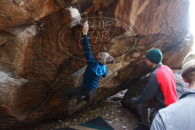 Bouldering in Hueco Tanks on 11/24/2018 with Blue Lizard Climbing and Yoga

Filename: SRM_20181124_1117110.jpg
Aperture: f/3.2
Shutter Speed: 1/250
Body: Canon EOS-1D Mark II
Lens: Canon EF 16-35mm f/2.8 L