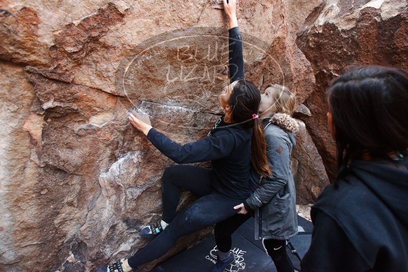 Bouldering in Hueco Tanks on 11/24/2018 with Blue Lizard Climbing and Yoga

Filename: SRM_20181124_1122500.jpg
Aperture: f/4.0
Shutter Speed: 1/250
Body: Canon EOS-1D Mark II
Lens: Canon EF 16-35mm f/2.8 L