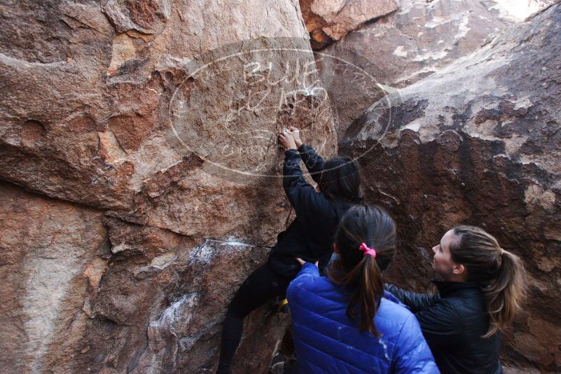 Bouldering in Hueco Tanks on 11/24/2018 with Blue Lizard Climbing and Yoga

Filename: SRM_20181124_1129501.jpg
Aperture: f/5.6
Shutter Speed: 1/250
Body: Canon EOS-1D Mark II
Lens: Canon EF 16-35mm f/2.8 L