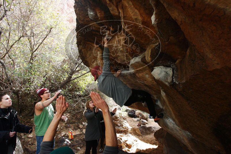 Bouldering in Hueco Tanks on 11/24/2018 with Blue Lizard Climbing and Yoga

Filename: SRM_20181124_1155330.jpg
Aperture: f/6.3
Shutter Speed: 1/250
Body: Canon EOS-1D Mark II
Lens: Canon EF 16-35mm f/2.8 L