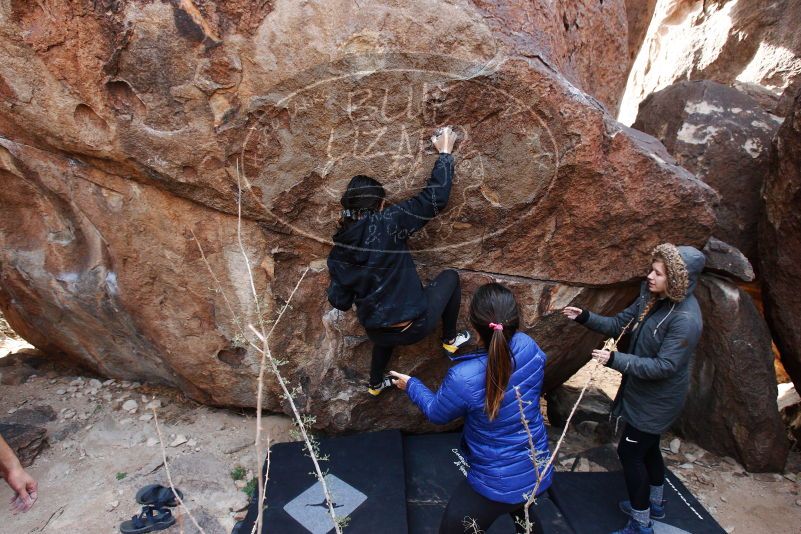 Bouldering in Hueco Tanks on 11/24/2018 with Blue Lizard Climbing and Yoga

Filename: SRM_20181124_1208540.jpg
Aperture: f/5.0
Shutter Speed: 1/250
Body: Canon EOS-1D Mark II
Lens: Canon EF 16-35mm f/2.8 L