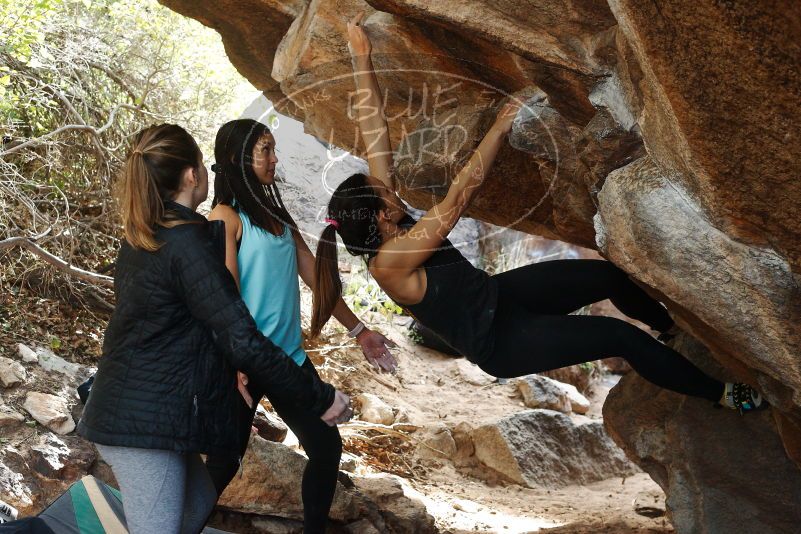 Bouldering in Hueco Tanks on 11/24/2018 with Blue Lizard Climbing and Yoga

Filename: SRM_20181124_1247220.jpg
Aperture: f/4.5
Shutter Speed: 1/250
Body: Canon EOS-1D Mark II
Lens: Canon EF 50mm f/1.8 II