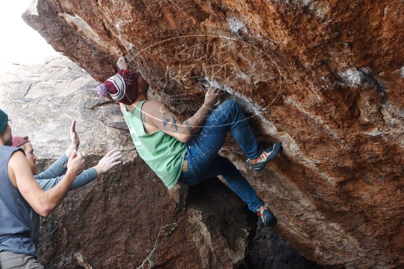 Bouldering in Hueco Tanks on 11/24/2018 with Blue Lizard Climbing and Yoga

Filename: SRM_20181124_1250430.jpg
Aperture: f/6.3
Shutter Speed: 1/250
Body: Canon EOS-1D Mark II
Lens: Canon EF 50mm f/1.8 II