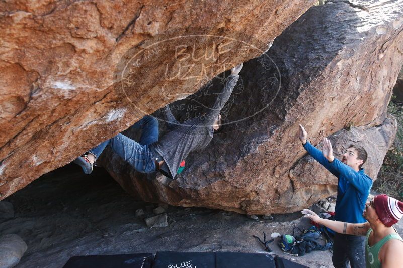 Bouldering in Hueco Tanks on 11/24/2018 with Blue Lizard Climbing and Yoga

Filename: SRM_20181124_1305070.jpg
Aperture: f/5.0
Shutter Speed: 1/250
Body: Canon EOS-1D Mark II
Lens: Canon EF 16-35mm f/2.8 L