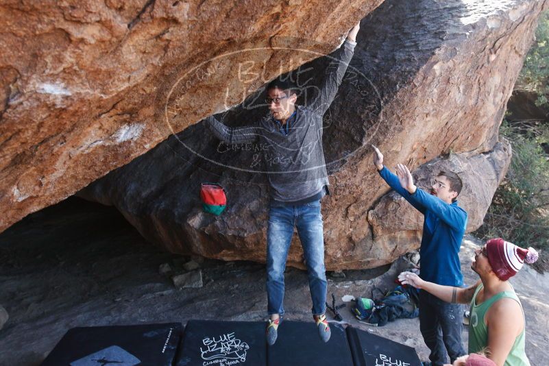 Bouldering in Hueco Tanks on 11/24/2018 with Blue Lizard Climbing and Yoga

Filename: SRM_20181124_1305120.jpg
Aperture: f/5.0
Shutter Speed: 1/250
Body: Canon EOS-1D Mark II
Lens: Canon EF 16-35mm f/2.8 L