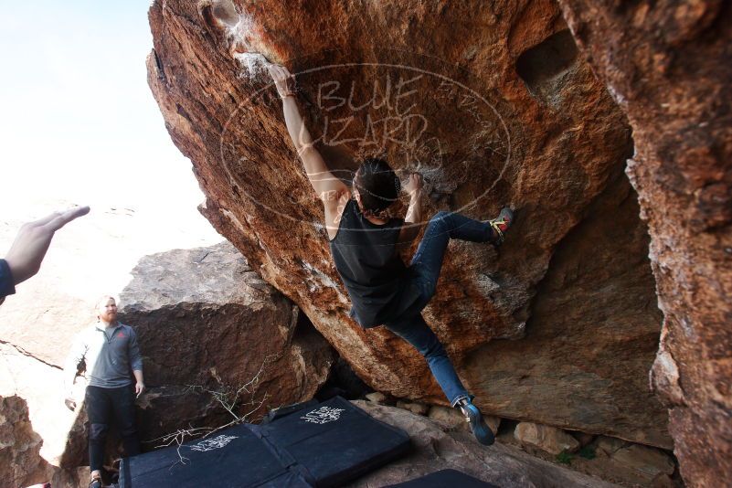 Bouldering in Hueco Tanks on 11/24/2018 with Blue Lizard Climbing and Yoga

Filename: SRM_20181124_1320531.jpg
Aperture: f/6.3
Shutter Speed: 1/250
Body: Canon EOS-1D Mark II
Lens: Canon EF 16-35mm f/2.8 L