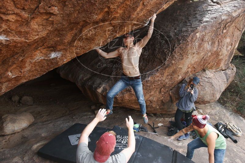 Bouldering in Hueco Tanks on 11/24/2018 with Blue Lizard Climbing and Yoga

Filename: SRM_20181124_1330371.jpg
Aperture: f/6.3
Shutter Speed: 1/250
Body: Canon EOS-1D Mark II
Lens: Canon EF 16-35mm f/2.8 L