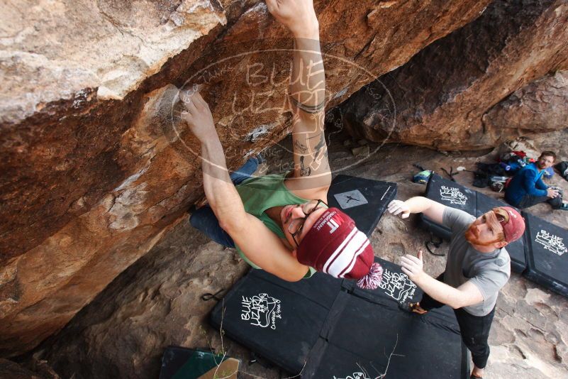 Bouldering in Hueco Tanks on 11/24/2018 with Blue Lizard Climbing and Yoga

Filename: SRM_20181124_1333441.jpg
Aperture: f/7.1
Shutter Speed: 1/250
Body: Canon EOS-1D Mark II
Lens: Canon EF 16-35mm f/2.8 L