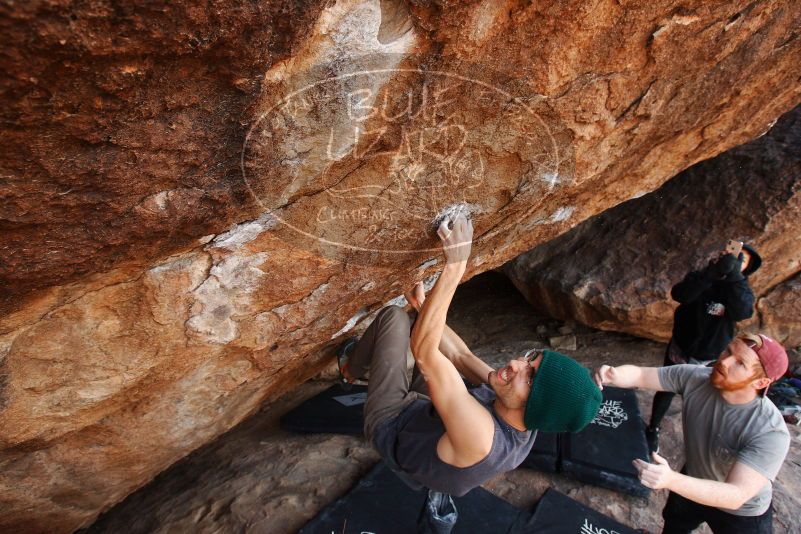 Bouldering in Hueco Tanks on 11/24/2018 with Blue Lizard Climbing and Yoga

Filename: SRM_20181124_1341250.jpg
Aperture: f/6.3
Shutter Speed: 1/320
Body: Canon EOS-1D Mark II
Lens: Canon EF 16-35mm f/2.8 L