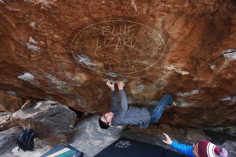 Bouldering in Hueco Tanks on 11/24/2018 with Blue Lizard Climbing and Yoga

Filename: SRM_20181124_1544160.jpg
Aperture: f/4.5
Shutter Speed: 1/200
Body: Canon EOS-1D Mark II
Lens: Canon EF 16-35mm f/2.8 L