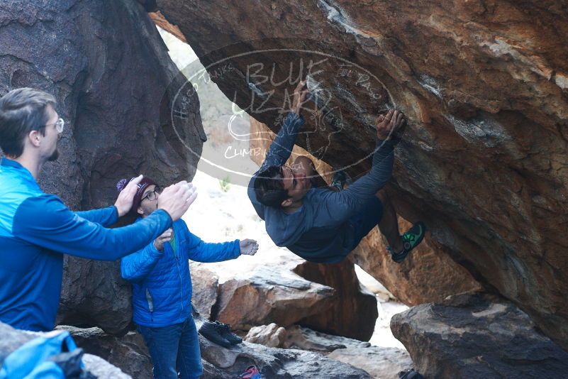 Bouldering in Hueco Tanks on 11/24/2018 with Blue Lizard Climbing and Yoga

Filename: SRM_20181124_1558300.jpg
Aperture: f/4.5
Shutter Speed: 1/250
Body: Canon EOS-1D Mark II
Lens: Canon EF 50mm f/1.8 II