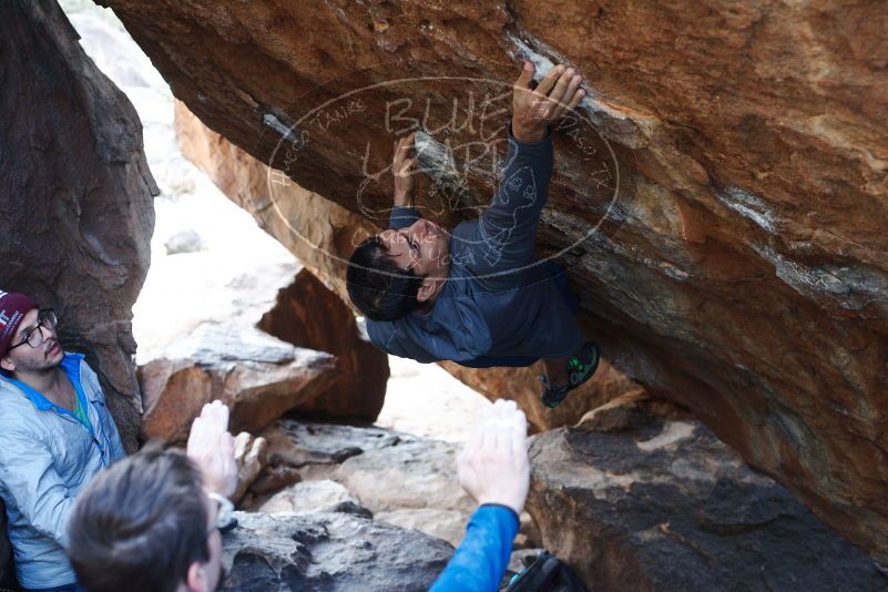 Bouldering in Hueco Tanks on 11/24/2018 with Blue Lizard Climbing and Yoga

Filename: SRM_20181124_1612551.jpg
Aperture: f/3.5
Shutter Speed: 1/250
Body: Canon EOS-1D Mark II
Lens: Canon EF 50mm f/1.8 II