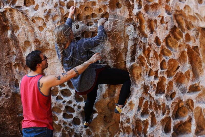 Bouldering in Hueco Tanks on 11/23/2018 with Blue Lizard Climbing and Yoga

Filename: SRM_20181123_1112100.jpg
Aperture: f/3.2
Shutter Speed: 1/160
Body: Canon EOS-1D Mark II
Lens: Canon EF 50mm f/1.8 II