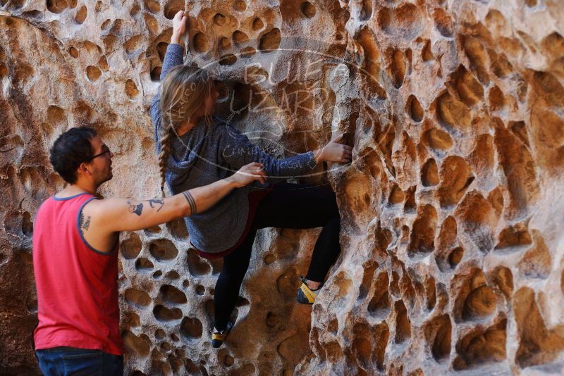 Bouldering in Hueco Tanks on 11/23/2018 with Blue Lizard Climbing and Yoga

Filename: SRM_20181123_1112110.jpg
Aperture: f/3.2
Shutter Speed: 1/200
Body: Canon EOS-1D Mark II
Lens: Canon EF 50mm f/1.8 II