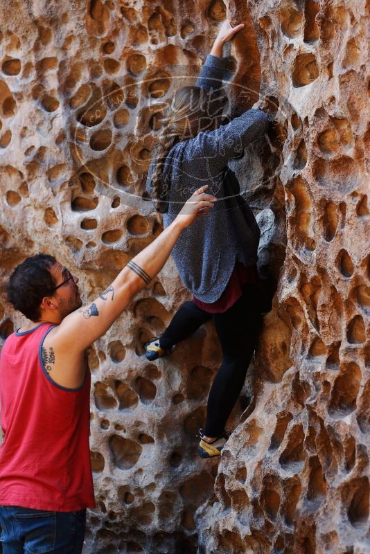 Bouldering in Hueco Tanks on 11/23/2018 with Blue Lizard Climbing and Yoga

Filename: SRM_20181123_1112300.jpg
Aperture: f/3.2
Shutter Speed: 1/200
Body: Canon EOS-1D Mark II
Lens: Canon EF 50mm f/1.8 II