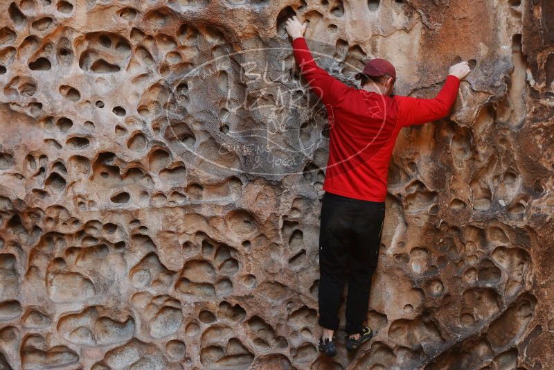 Bouldering in Hueco Tanks on 11/23/2018 with Blue Lizard Climbing and Yoga

Filename: SRM_20181123_1115470.jpg
Aperture: f/3.2
Shutter Speed: 1/250
Body: Canon EOS-1D Mark II
Lens: Canon EF 50mm f/1.8 II