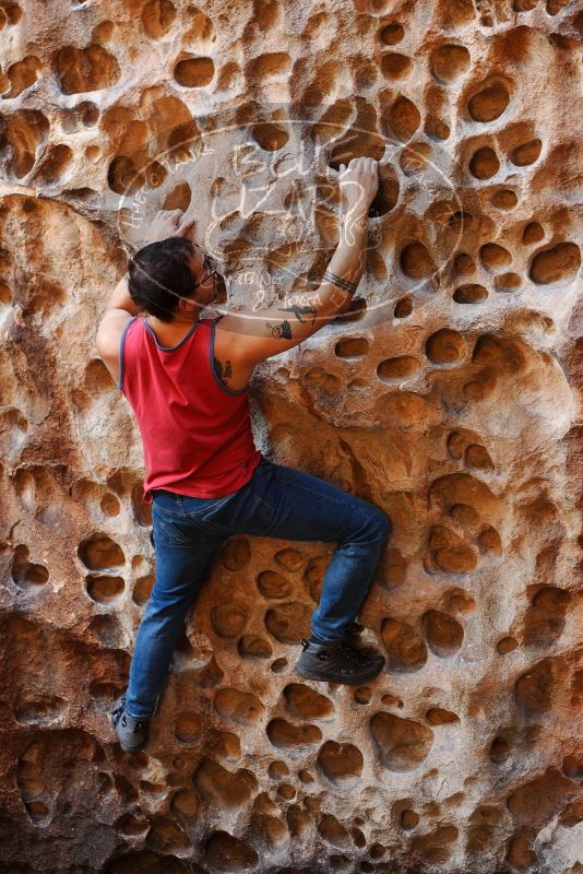 Bouldering in Hueco Tanks on 11/23/2018 with Blue Lizard Climbing and Yoga

Filename: SRM_20181123_1122580.jpg
Aperture: f/3.5
Shutter Speed: 1/100
Body: Canon EOS-1D Mark II
Lens: Canon EF 50mm f/1.8 II