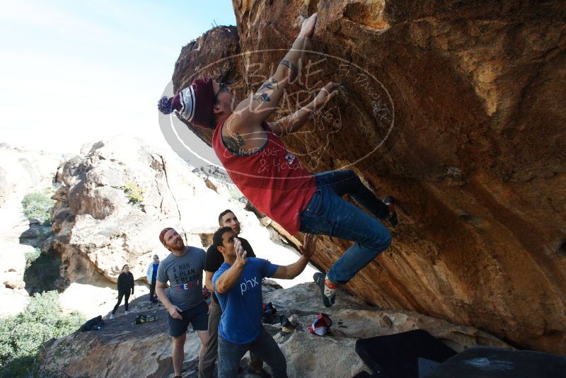 Bouldering in Hueco Tanks on 11/23/2018 with Blue Lizard Climbing and Yoga

Filename: SRM_20181123_1327301.jpg
Aperture: f/5.6
Shutter Speed: 1/1000
Body: Canon EOS-1D Mark II
Lens: Canon EF 16-35mm f/2.8 L