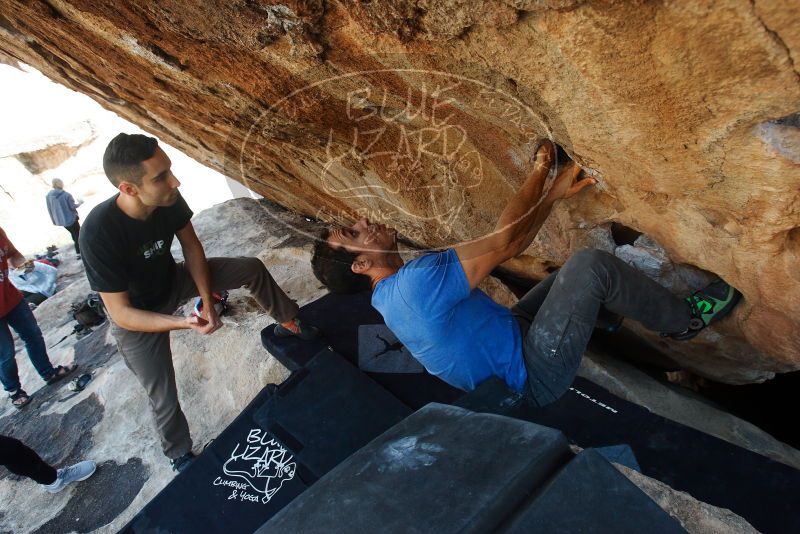 Bouldering in Hueco Tanks on 11/23/2018 with Blue Lizard Climbing and Yoga

Filename: SRM_20181123_1331590.jpg
Aperture: f/5.6
Shutter Speed: 1/500
Body: Canon EOS-1D Mark II
Lens: Canon EF 16-35mm f/2.8 L