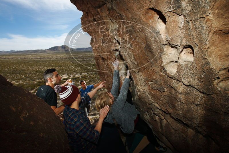 Bouldering in Hueco Tanks on 11/23/2018 with Blue Lizard Climbing and Yoga

Filename: SRM_20181123_1417180.jpg
Aperture: f/8.0
Shutter Speed: 1/250
Body: Canon EOS-1D Mark II
Lens: Canon EF 16-35mm f/2.8 L