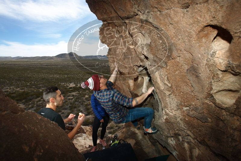 Bouldering in Hueco Tanks on 11/23/2018 with Blue Lizard Climbing and Yoga

Filename: SRM_20181123_1419250.jpg
Aperture: f/5.6
Shutter Speed: 1/250
Body: Canon EOS-1D Mark II
Lens: Canon EF 16-35mm f/2.8 L