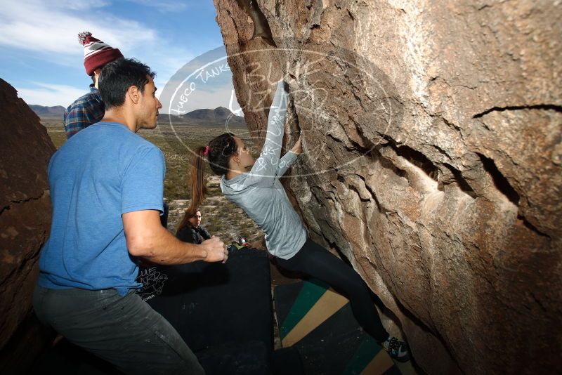 Bouldering in Hueco Tanks on 11/23/2018 with Blue Lizard Climbing and Yoga

Filename: SRM_20181123_1424290.jpg
Aperture: f/5.6
Shutter Speed: 1/250
Body: Canon EOS-1D Mark II
Lens: Canon EF 16-35mm f/2.8 L