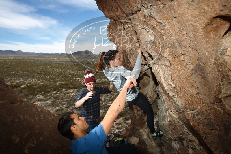 Bouldering in Hueco Tanks on 11/23/2018 with Blue Lizard Climbing and Yoga

Filename: SRM_20181123_1424500.jpg
Aperture: f/5.6
Shutter Speed: 1/250
Body: Canon EOS-1D Mark II
Lens: Canon EF 16-35mm f/2.8 L