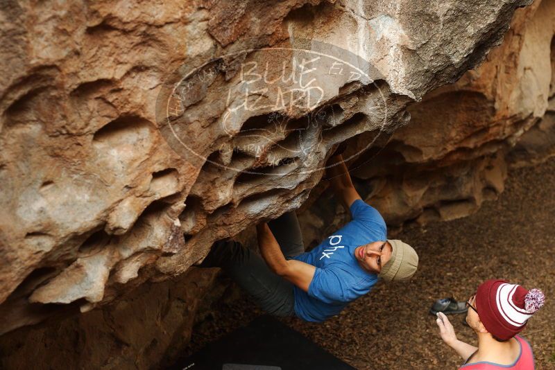 Bouldering in Hueco Tanks on 11/23/2018 with Blue Lizard Climbing and Yoga

Filename: SRM_20181123_1552370.jpg
Aperture: f/3.2
Shutter Speed: 1/250
Body: Canon EOS-1D Mark II
Lens: Canon EF 50mm f/1.8 II