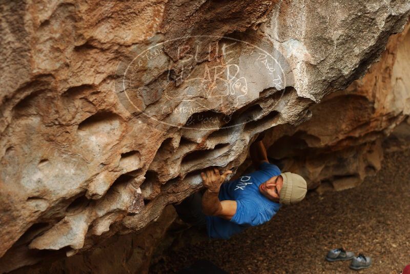 Bouldering in Hueco Tanks on 11/23/2018 with Blue Lizard Climbing and Yoga

Filename: SRM_20181123_1552420.jpg
Aperture: f/3.2
Shutter Speed: 1/250
Body: Canon EOS-1D Mark II
Lens: Canon EF 50mm f/1.8 II