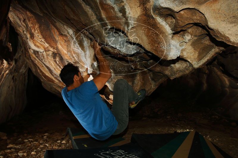 Bouldering in Hueco Tanks on 11/23/2018 with Blue Lizard Climbing and Yoga

Filename: SRM_20181123_1717140.jpg
Aperture: f/8.0
Shutter Speed: 1/250
Body: Canon EOS-1D Mark II
Lens: Canon EF 16-35mm f/2.8 L