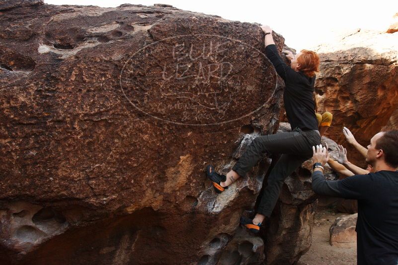 Bouldering in Hueco Tanks on 11/22/2018 with Blue Lizard Climbing and Yoga

Filename: SRM_20181122_1019550.jpg
Aperture: f/5.6
Shutter Speed: 1/250
Body: Canon EOS-1D Mark II
Lens: Canon EF 16-35mm f/2.8 L