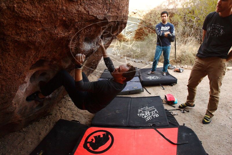 Bouldering in Hueco Tanks on 11/22/2018 with Blue Lizard Climbing and Yoga

Filename: SRM_20181122_1042090.jpg
Aperture: f/5.0
Shutter Speed: 1/400
Body: Canon EOS-1D Mark II
Lens: Canon EF 16-35mm f/2.8 L