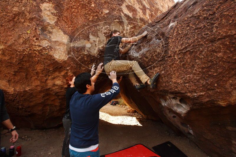 Bouldering in Hueco Tanks on 11/22/2018 with Blue Lizard Climbing and Yoga

Filename: SRM_20181122_1049400.jpg
Aperture: f/5.0
Shutter Speed: 1/640
Body: Canon EOS-1D Mark II
Lens: Canon EF 16-35mm f/2.8 L