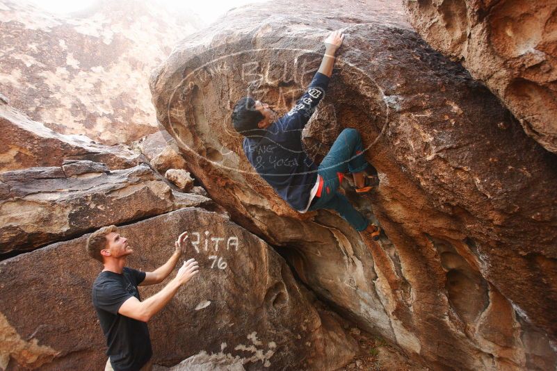 Bouldering in Hueco Tanks on 11/22/2018 with Blue Lizard Climbing and Yoga

Filename: SRM_20181122_1100110.jpg
Aperture: f/4.0
Shutter Speed: 1/500
Body: Canon EOS-1D Mark II
Lens: Canon EF 16-35mm f/2.8 L