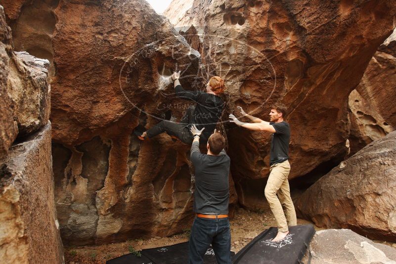 Bouldering in Hueco Tanks on 11/22/2018 with Blue Lizard Climbing and Yoga

Filename: SRM_20181122_1126390.jpg
Aperture: f/5.0
Shutter Speed: 1/400
Body: Canon EOS-1D Mark II
Lens: Canon EF 16-35mm f/2.8 L