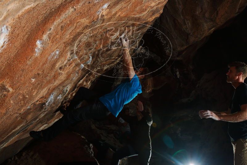 Bouldering in Hueco Tanks on 11/22/2018 with Blue Lizard Climbing and Yoga

Filename: SRM_20181122_1502590.jpg
Aperture: f/8.0
Shutter Speed: 1/250
Body: Canon EOS-1D Mark II
Lens: Canon EF 16-35mm f/2.8 L