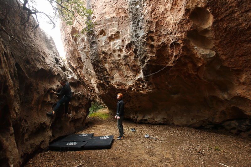 Bouldering in Hueco Tanks on 11/22/2018 with Blue Lizard Climbing and Yoga

Filename: SRM_20181122_1519260.jpg
Aperture: f/4.0
Shutter Speed: 1/200
Body: Canon EOS-1D Mark II
Lens: Canon EF 16-35mm f/2.8 L