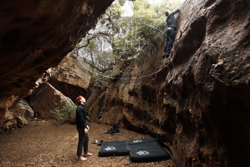 Bouldering in Hueco Tanks on 11/22/2018 with Blue Lizard Climbing and Yoga

Filename: SRM_20181122_1536360.jpg
Aperture: f/2.8
Shutter Speed: 1/250
Body: Canon EOS-1D Mark II
Lens: Canon EF 16-35mm f/2.8 L