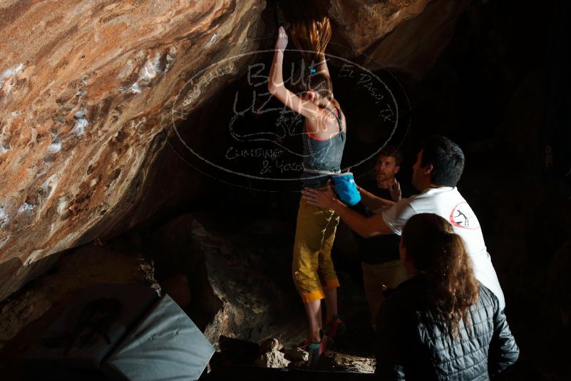 Bouldering in Hueco Tanks on 11/22/2018 with Blue Lizard Climbing and Yoga

Filename: SRM_20181122_1546410.jpg
Aperture: f/8.0
Shutter Speed: 1/250
Body: Canon EOS-1D Mark II
Lens: Canon EF 16-35mm f/2.8 L