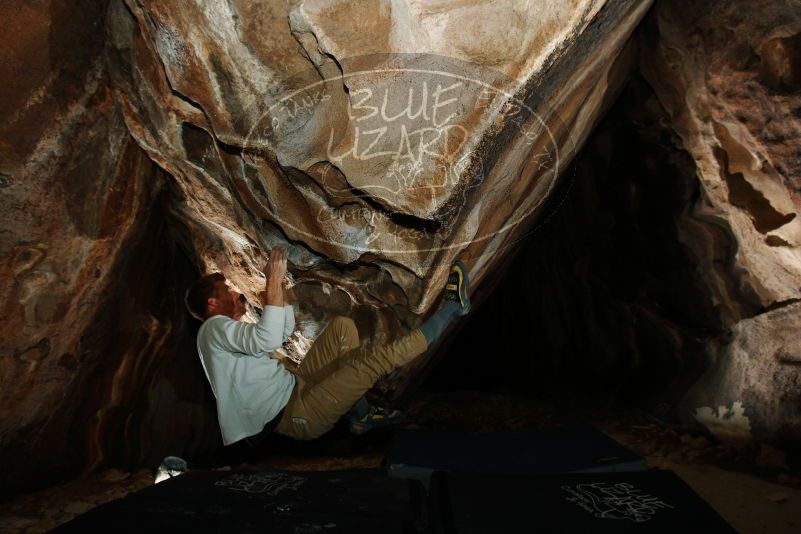 Bouldering in Hueco Tanks on 11/22/2018 with Blue Lizard Climbing and Yoga

Filename: SRM_20181122_1640150.jpg
Aperture: f/8.0
Shutter Speed: 1/250
Body: Canon EOS-1D Mark II
Lens: Canon EF 16-35mm f/2.8 L