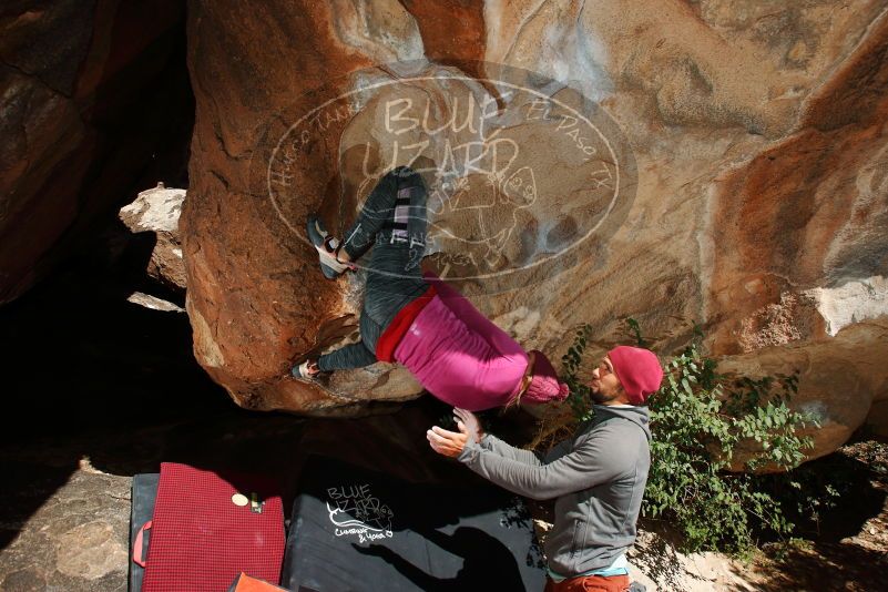 Bouldering in Hueco Tanks on 11/09/2018 with Blue Lizard Climbing and Yoga

Filename: SRM_20181109_1314560.jpg
Aperture: f/8.0
Shutter Speed: 1/250
Body: Canon EOS-1D Mark II
Lens: Canon EF 16-35mm f/2.8 L