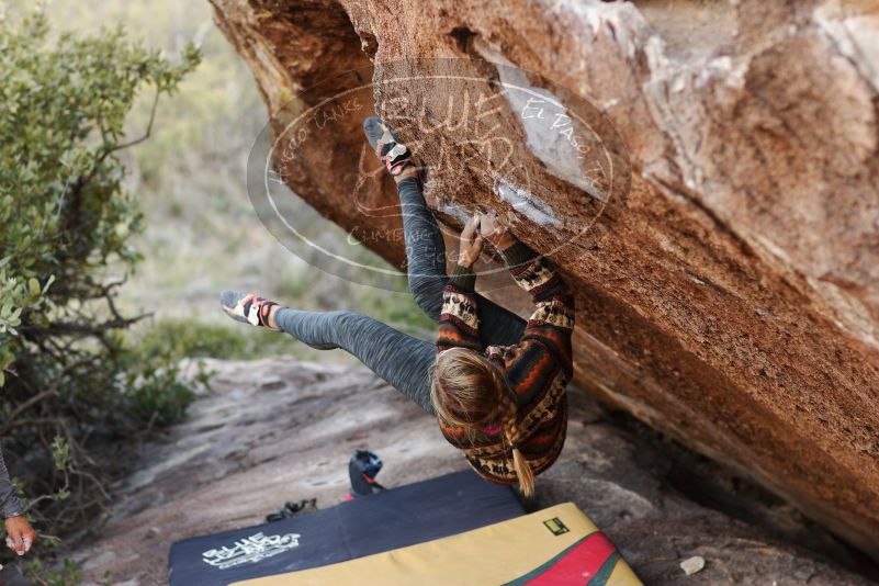 Bouldering in Hueco Tanks on 11/09/2018 with Blue Lizard Climbing and Yoga

Filename: SRM_20181109_1700420.jpg
Aperture: f/2.8
Shutter Speed: 1/640
Body: Canon EOS-1D Mark II
Lens: Canon EF 85mm f/1.2 L II