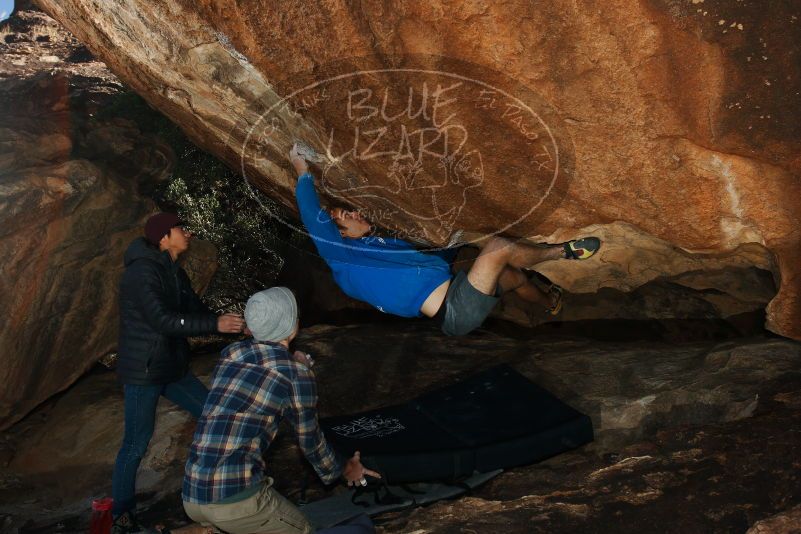 Bouldering in Hueco Tanks on 12/01/2018 with Blue Lizard Climbing and Yoga

Filename: SRM_20181201_1150300.jpg
Aperture: f/8.0
Shutter Speed: 1/250
Body: Canon EOS-1D Mark II
Lens: Canon EF 16-35mm f/2.8 L