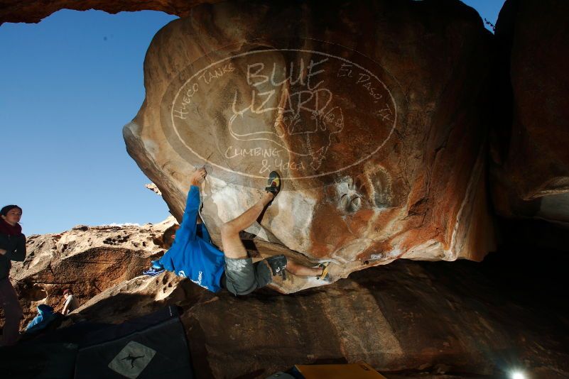 Bouldering in Hueco Tanks on 12/01/2018 with Blue Lizard Climbing and Yoga

Filename: SRM_20181201_1556390.jpg
Aperture: f/8.0
Shutter Speed: 1/250
Body: Canon EOS-1D Mark II
Lens: Canon EF 16-35mm f/2.8 L