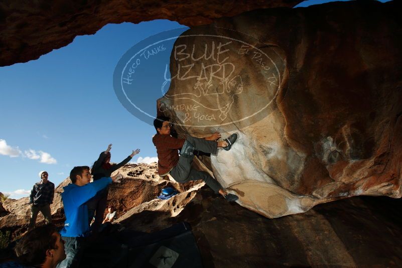 Bouldering in Hueco Tanks on 12/01/2018 with Blue Lizard Climbing and Yoga

Filename: SRM_20181201_1558180.jpg
Aperture: f/8.0
Shutter Speed: 1/250
Body: Canon EOS-1D Mark II
Lens: Canon EF 16-35mm f/2.8 L