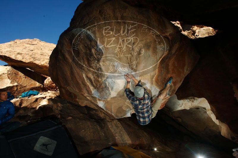 Bouldering in Hueco Tanks on 12/01/2018 with Blue Lizard Climbing and Yoga

Filename: SRM_20181201_1608070.jpg
Aperture: f/8.0
Shutter Speed: 1/250
Body: Canon EOS-1D Mark II
Lens: Canon EF 16-35mm f/2.8 L