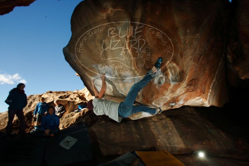 Bouldering in Hueco Tanks on 12/01/2018 with Blue Lizard Climbing and Yoga

Filename: SRM_20181201_1624400.jpg
Aperture: f/8.0
Shutter Speed: 1/250
Body: Canon EOS-1D Mark II
Lens: Canon EF 16-35mm f/2.8 L